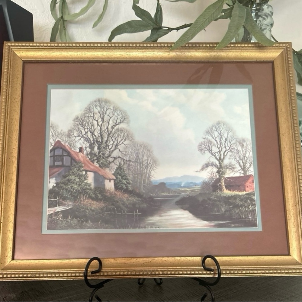 Framed River Cottage Print